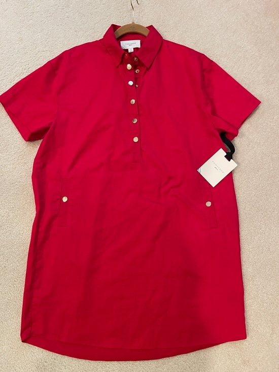 Pomander Place Dresses & Skirts - NWT Tuckernuck Pomander Place Red Short-Sleeve Button Polo Dress M